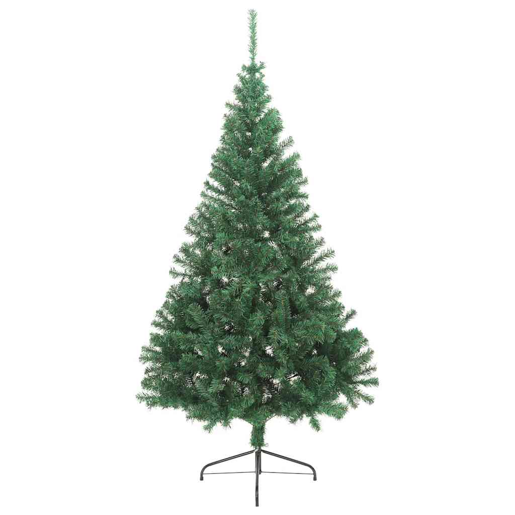 Vidaxl kunstkerstboom avec un demi-180 cm en PVC vert standard