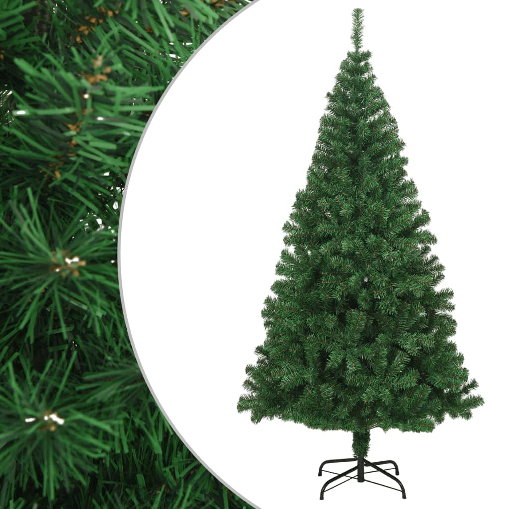 Vidaxl kunstkerstboom avec des branches épaisses 240 cm en PVC vert