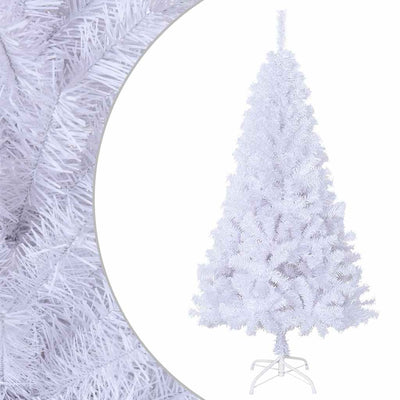 Vidaxl kunstkerstboom avec des branches épaisses 150 cm PVC blanc