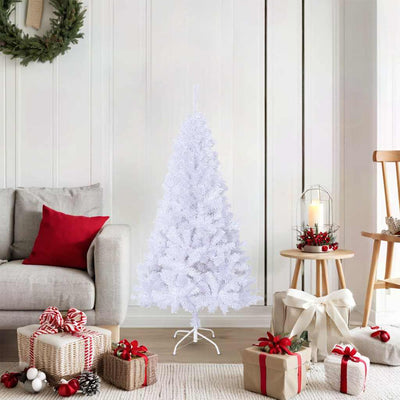 Vidaxl kunstkerstboom avec des branches épaisses 150 cm PVC blanc