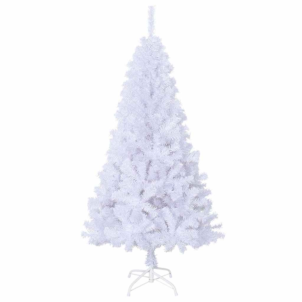 Vidaxl kunstkerstboom avec des branches épaisses 150 cm PVC blanc