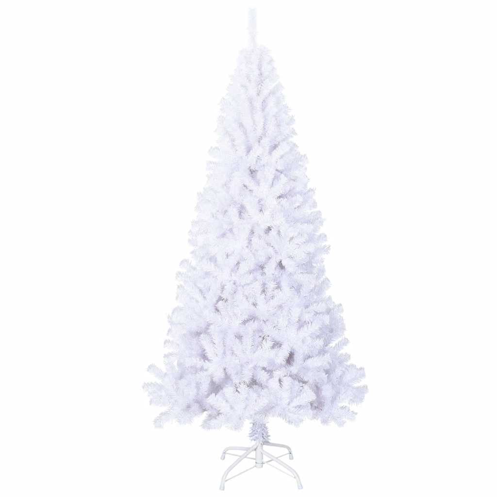 Vidaxl kunstkerstboom avec des branches épaisses 180 cm PVC blanc