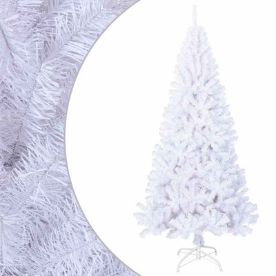 Vidaxl kunstkerstboom avec des branches épaisses 240 cm PVC blanc