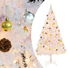 Vidaxl kunstkerstboom avec éclairage et balles de Noël 210 cm blancs