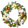 Vidaxl Couronne de Noël avec lumières LED 60 cm PVC vert