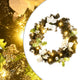 Vidaxl Couronne de Noël avec lumières LED 60 cm PVC noir