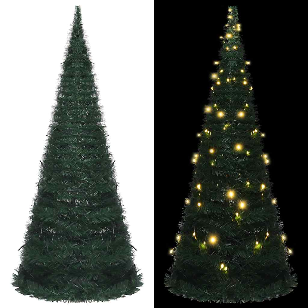 Vidaxl kunstkerstboom avec un éclairage pop-up 150 cm vert