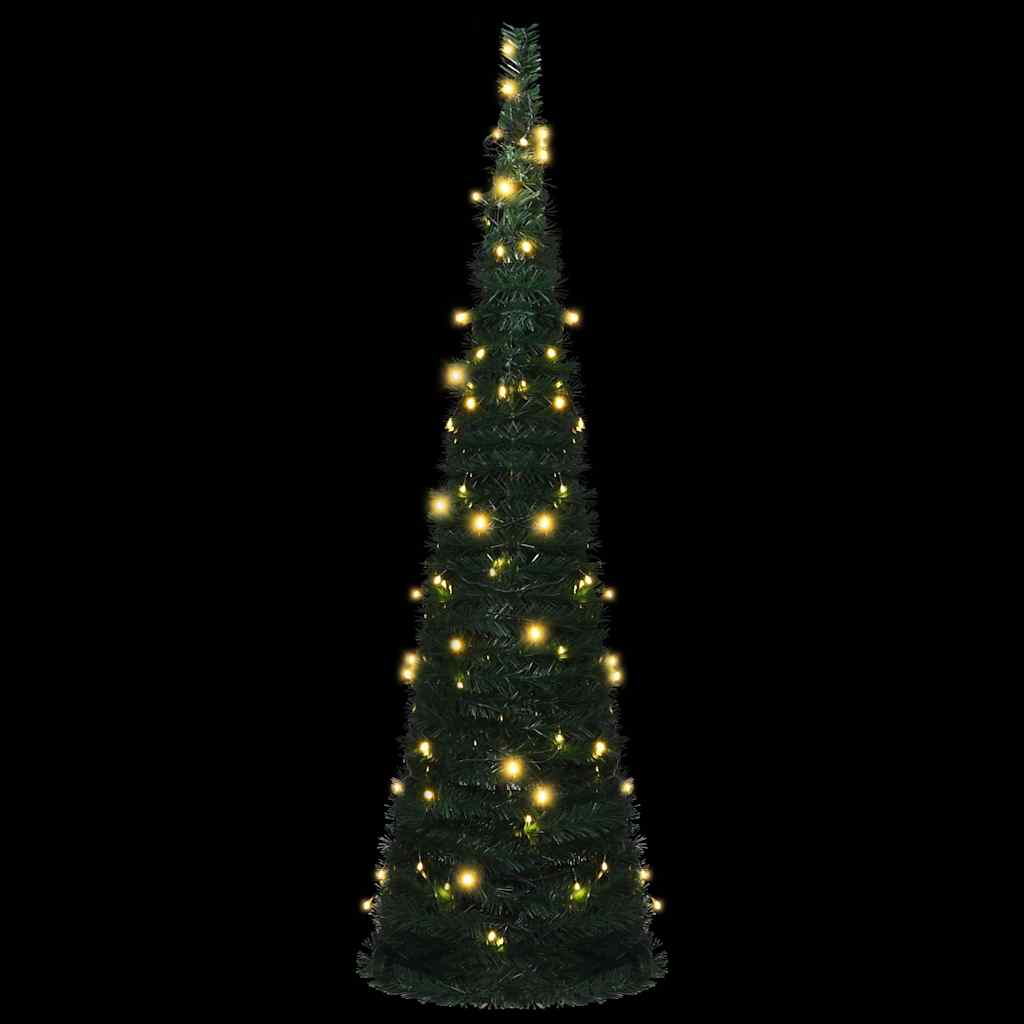 Vidaxl kunstkerstboom avec un éclairage pop-up 150 cm vert