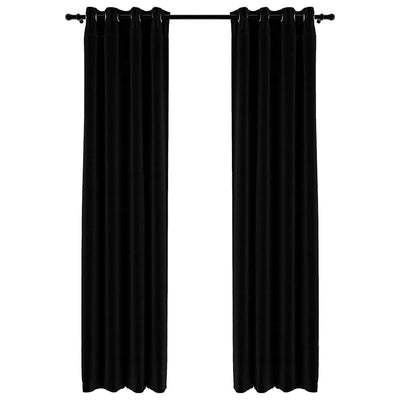 Vidaxl rideaux lin looks accablants 2 st 140x245 cm noir