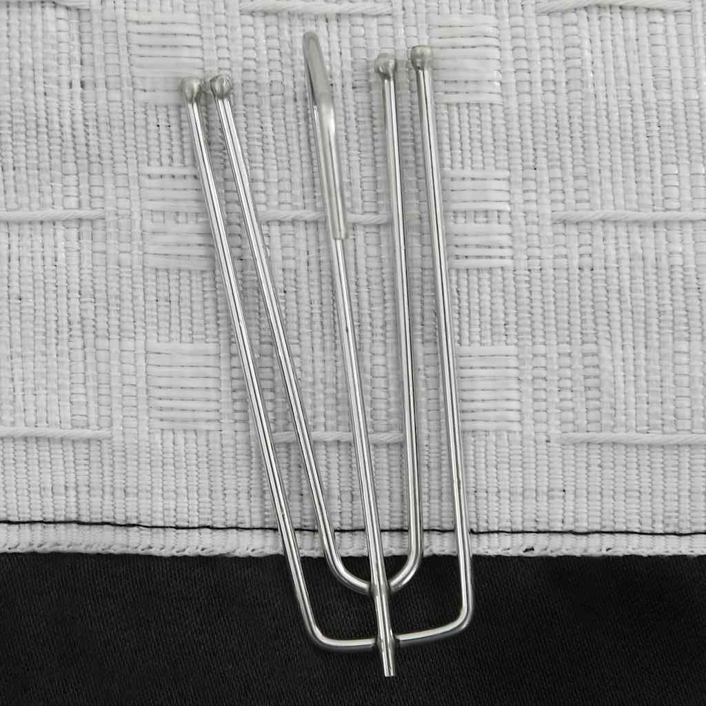 Vidaxl rideaux en lin Look Blackout Hooks 2 ST 140x225 cm noir