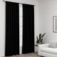 Vidaxl rideaux en lin Look Blackout Hooks 2 ST 140x225 cm noir