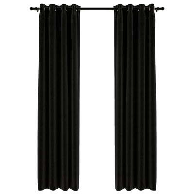 Vidaxl rideaux lin look occlusion 2 pcs 140x225 cm anthracite