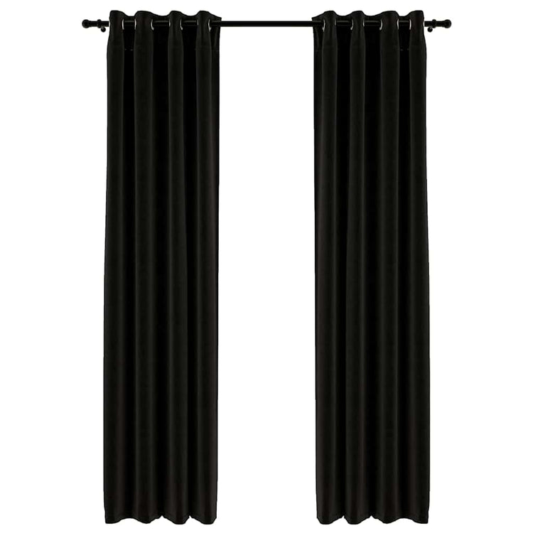 Vidaxl rideaux lin look occlusion 2 pcs 140x225 cm anthracite