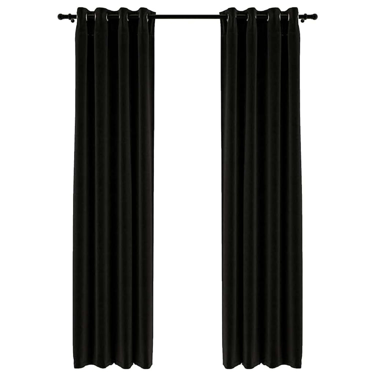 Vidaxl rideaux en lin pour faire 2 mant 140x245 cm anthracite