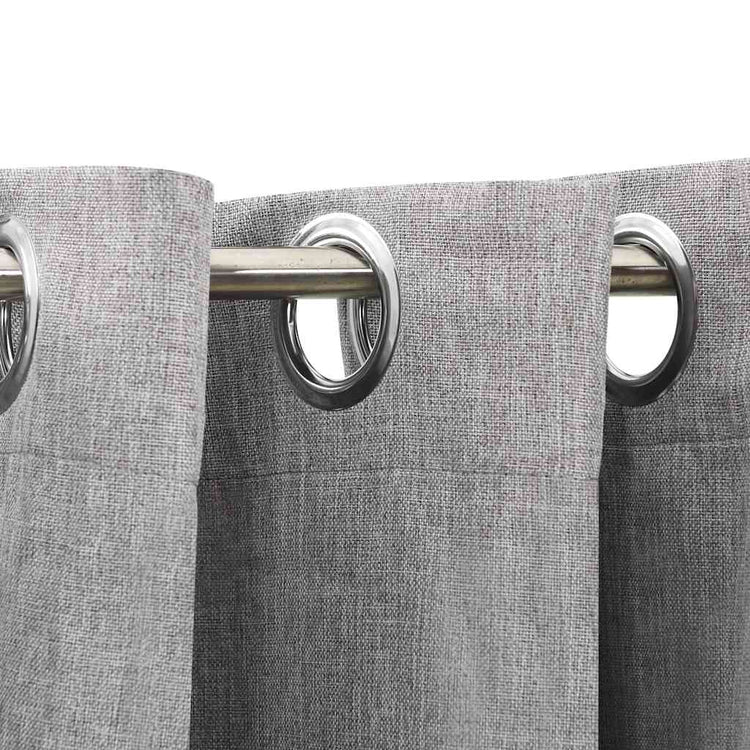 Vidaxl rideaux en lin look accablant les yeux 2 st 140x175 cm gris