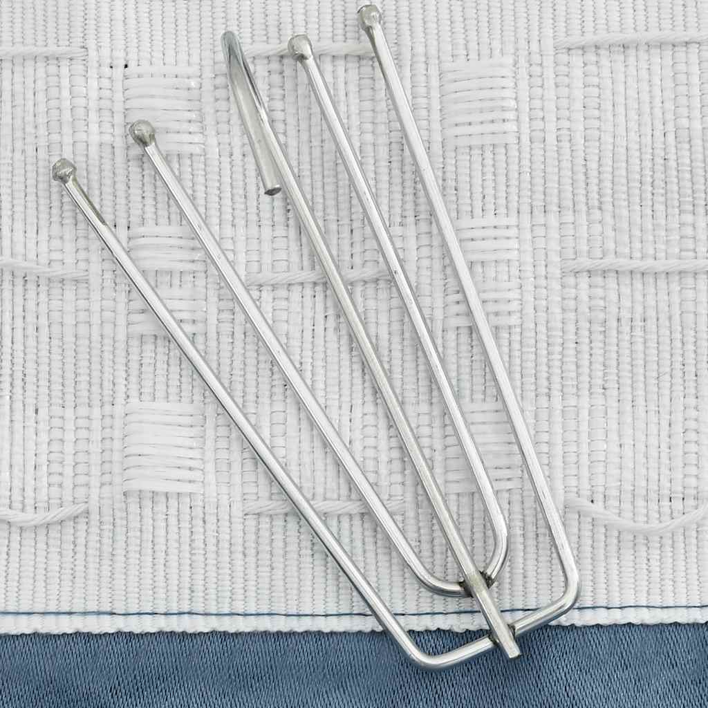 Vidaxl rideaux en lin Look Blackout Hooks 2 ST 140x245 cm bleu