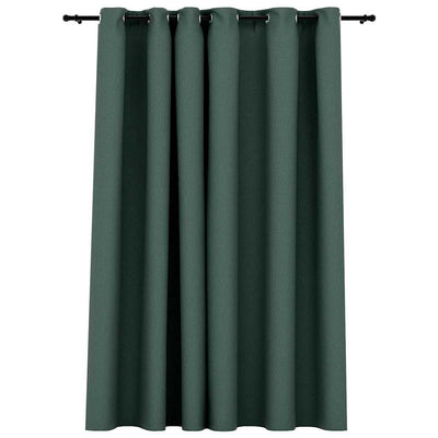 Vidaxl rideau lin Look accablant avec les yeux 290x245 cm vert
