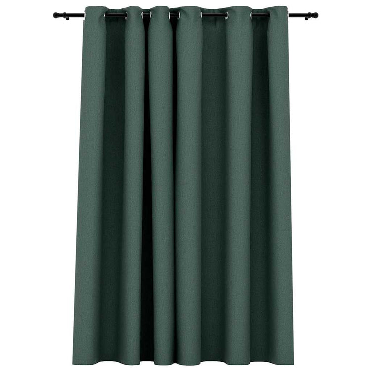 Vidaxl rideau lin Look accablant avec les yeux 290x245 cm vert