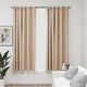 Vidaxl rideaux en lin-look crochets Blackout 2 ST 140x175 cm beige