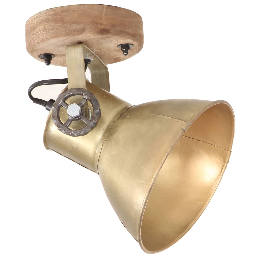 Lampes de plafond mures vidaxl Industrial 2 St E27 20x25 cm Couleur en laiton