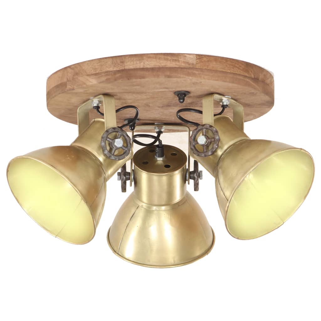 Vidaxl plafond lampe industrielle 25 W e27 42x27 cm en laiton -colored