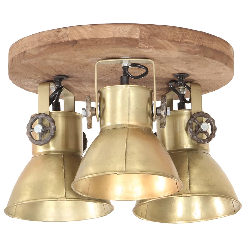Vidaxl plafond lampe industrielle 25 W e27 42x27 cm en laiton -colored