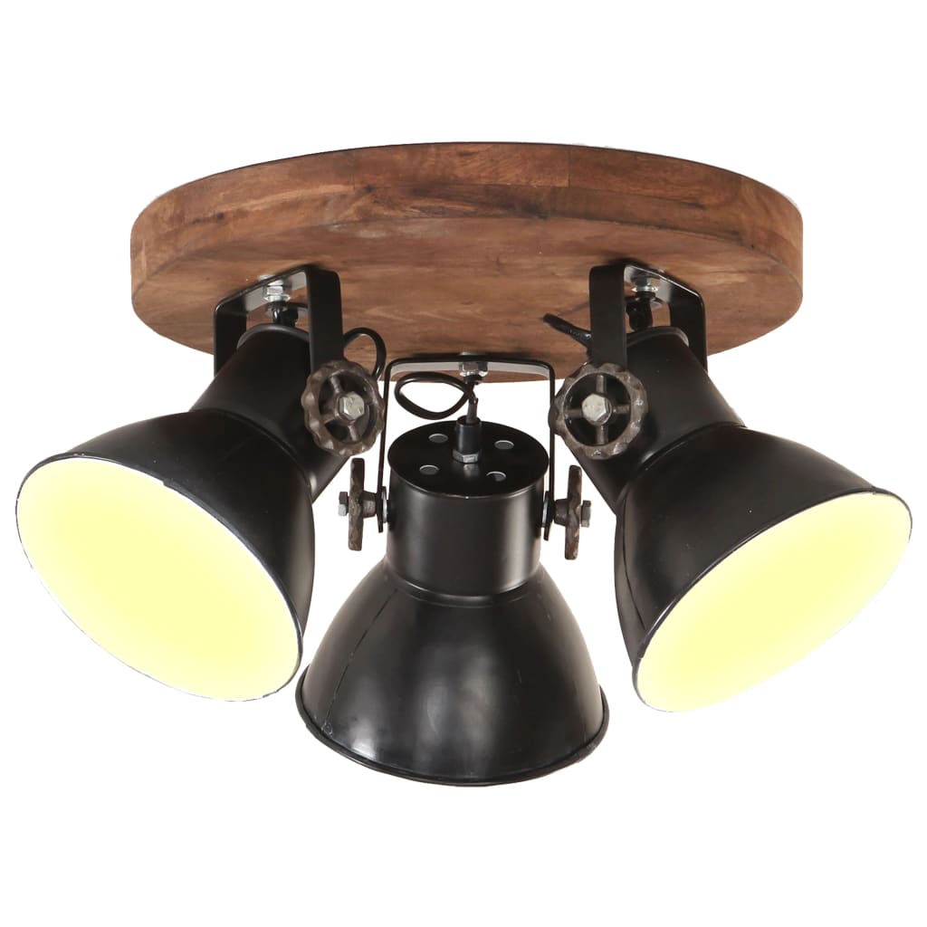 Vidaxl plafonnier industriel 25 W e27 42x27 cm noir