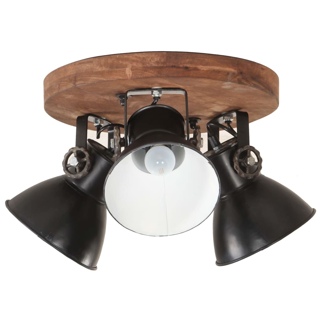 Vidaxl plafonnier industriel 25 W e27 42x27 cm noir