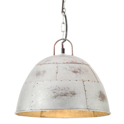 Vidaxl suspendu industriel vintage rond 25 w e27 31 cm couleurs argentées