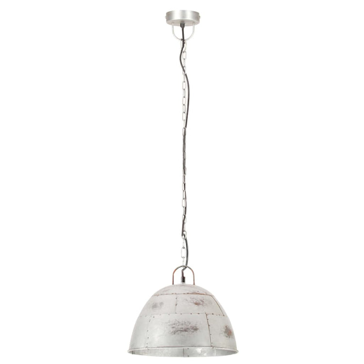 Vidaxl suspendu industriel vintage rond 25 w e27 31 cm couleurs argentées