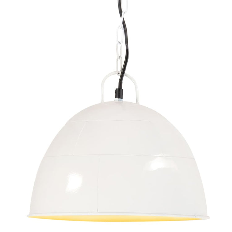 Vidaxl suspendu industriel vintage autour de 25 w e27 31 cm blanc