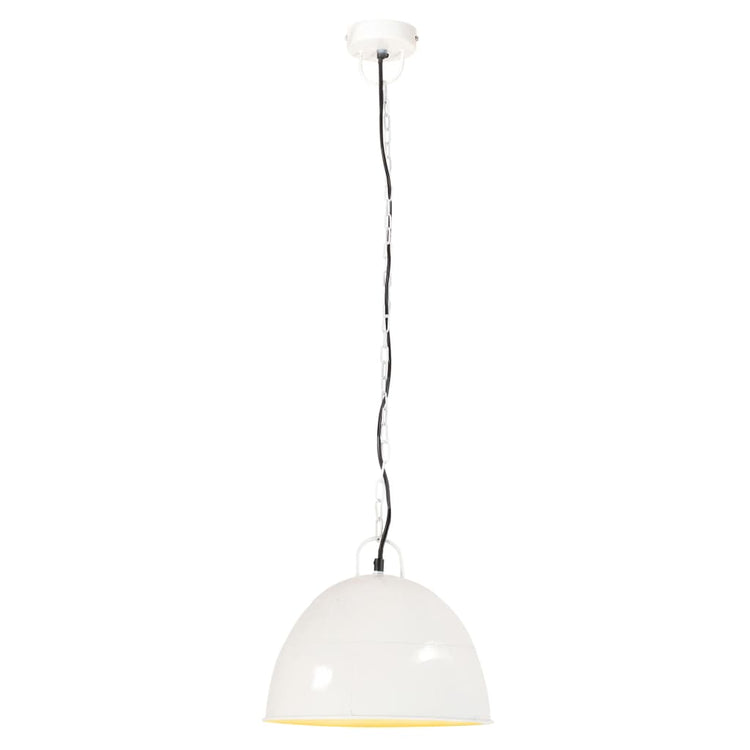 Vidaxl suspendu industriel vintage autour de 25 w e27 31 cm blanc