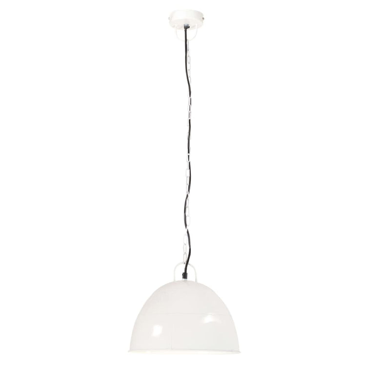 Vidaxl suspendu industriel vintage autour de 25 w e27 31 cm blanc