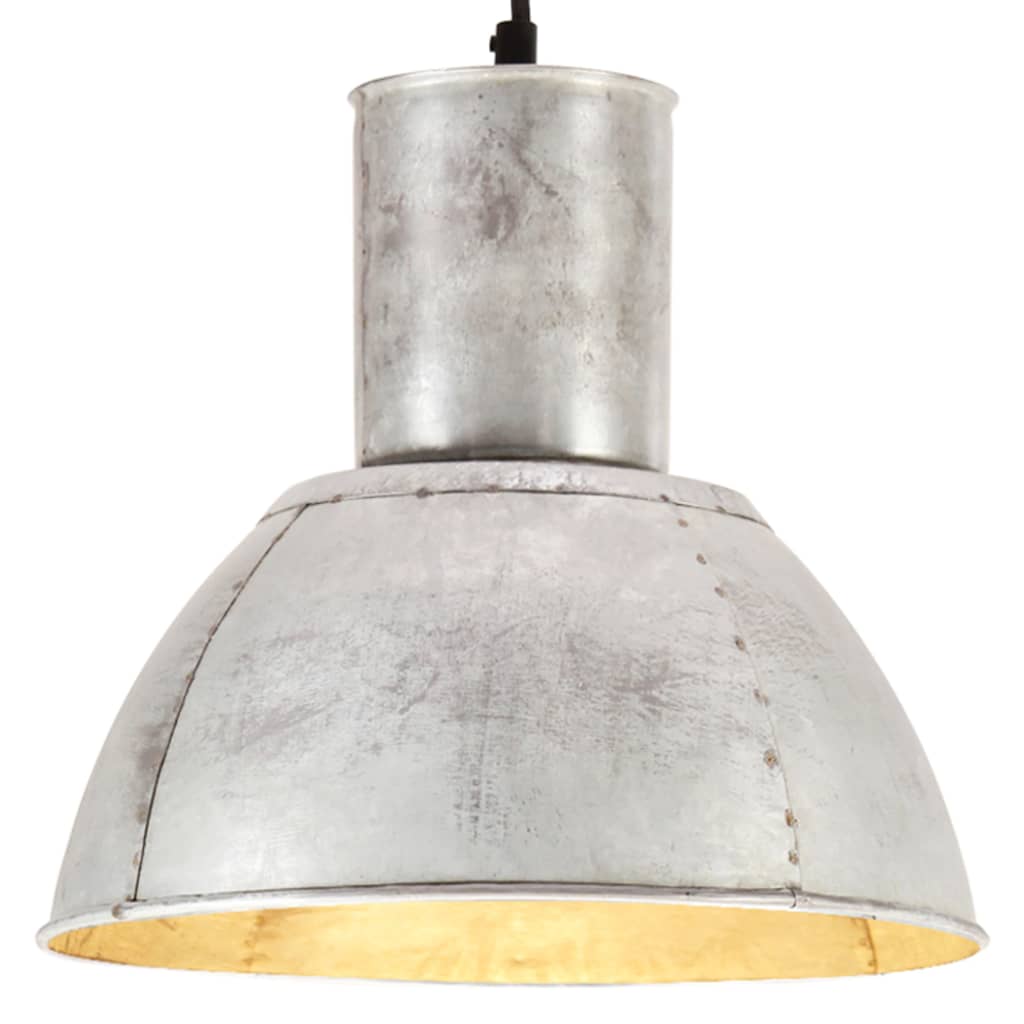 Lampe suspendue vidaxl autour de 25 w e27 28,5 cm de couleur argentée