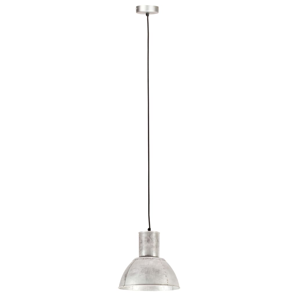 Lampe suspendue vidaxl autour de 25 w e27 28,5 cm de couleur argentée