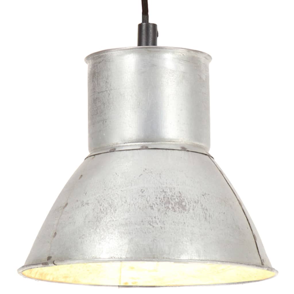 Lampe suspendue vidaxl autour de 25 w e27 17 cm en argent couleur