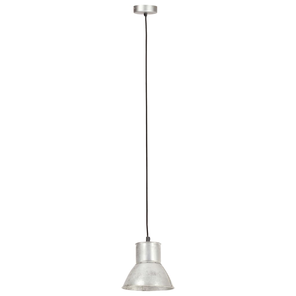 Lampe suspendue vidaxl autour de 25 w e27 17 cm en argent couleur