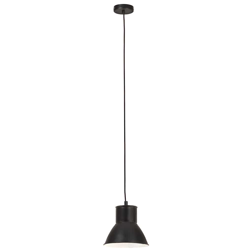 Lampe suspendue vidaxl autour de 25 w e27 17 cm noir