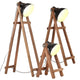 Lampadaires Vidaxl 3 ST E27 Mangohout solide noir