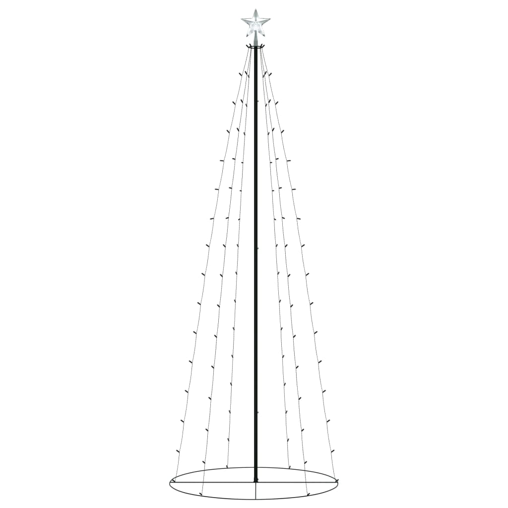 Vidaxl kegelkerstboom 100 LED-White 70x180 cm