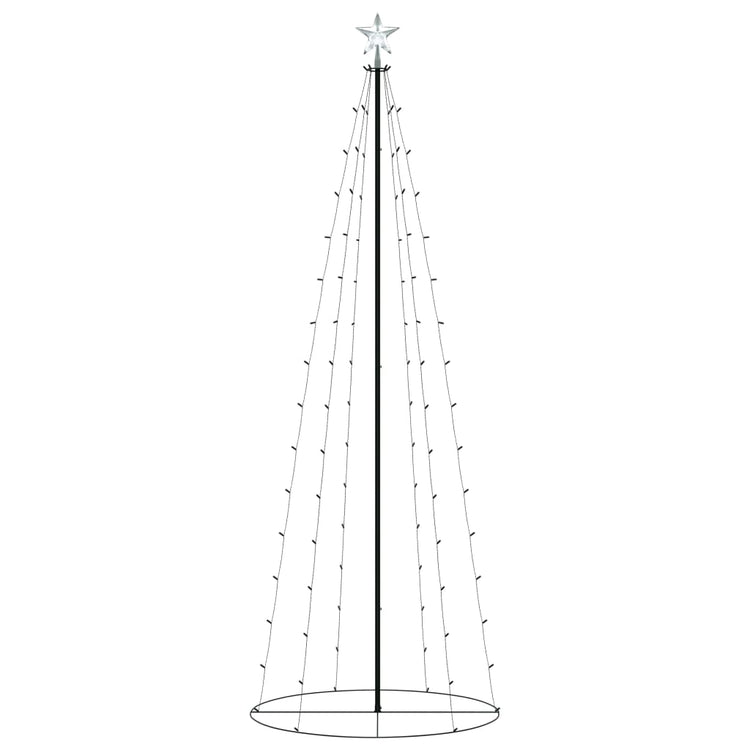Vidaxl kegelkerstboom 100 LED-White 70x180 cm