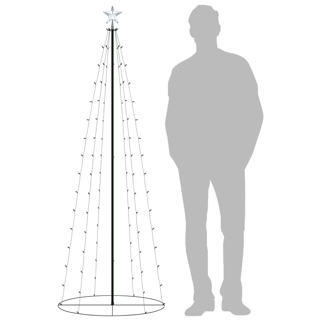 Vidaxl kegelkerstboom 100 LED-White 70x180 cm