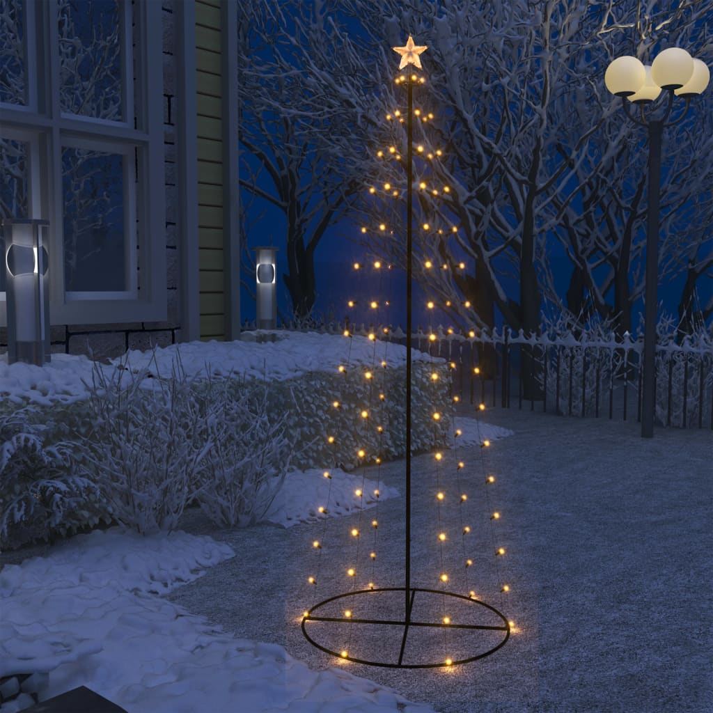 Vidaxl kegelkerstboom 100 LED-White 70x180 cm