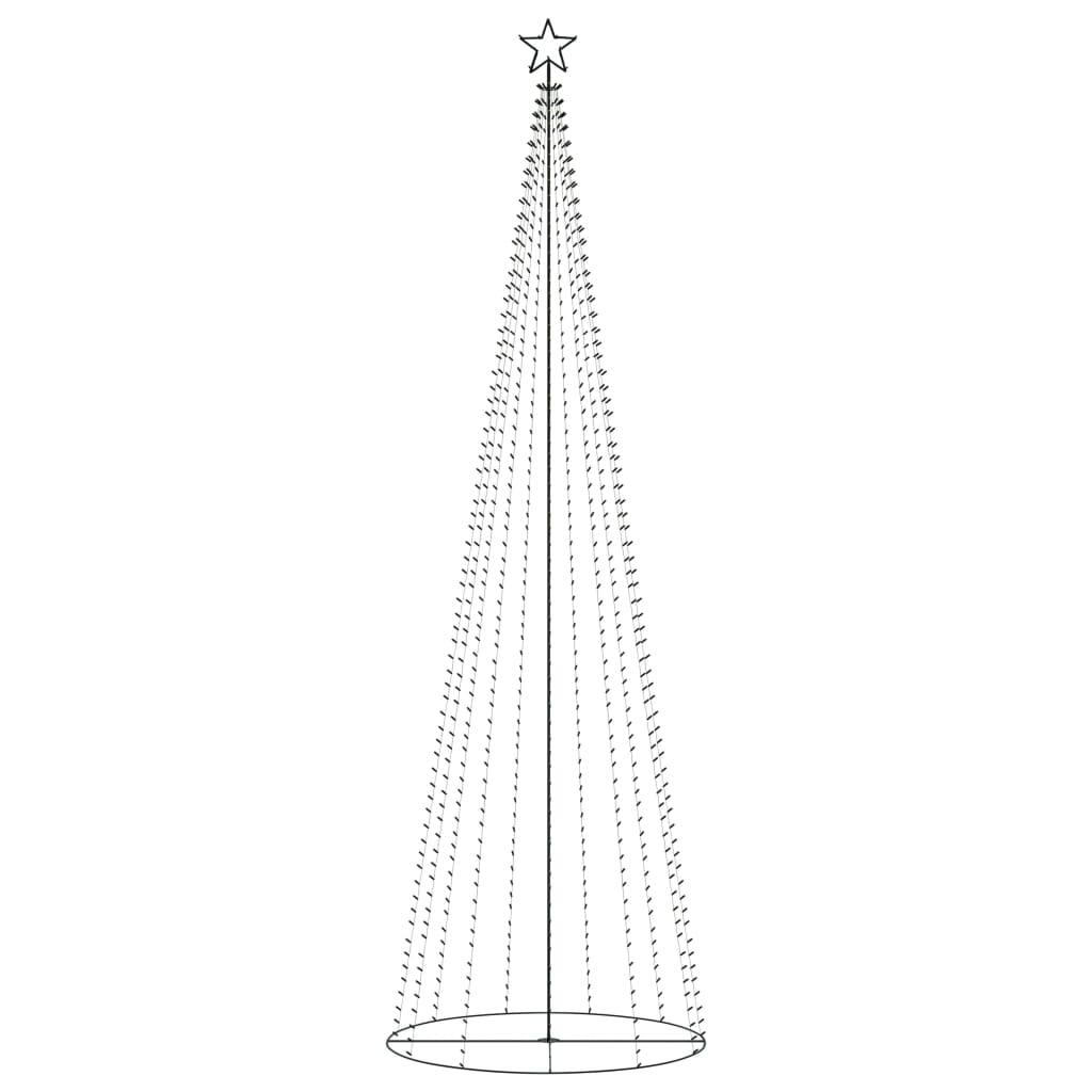 Vidaxl kegelkerstboom 752 LED multicolore 160x500 cm