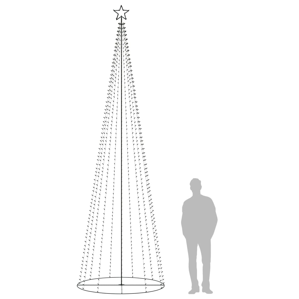 Vidaxl kegelkerstboom 752 LED multicolore 160x500 cm