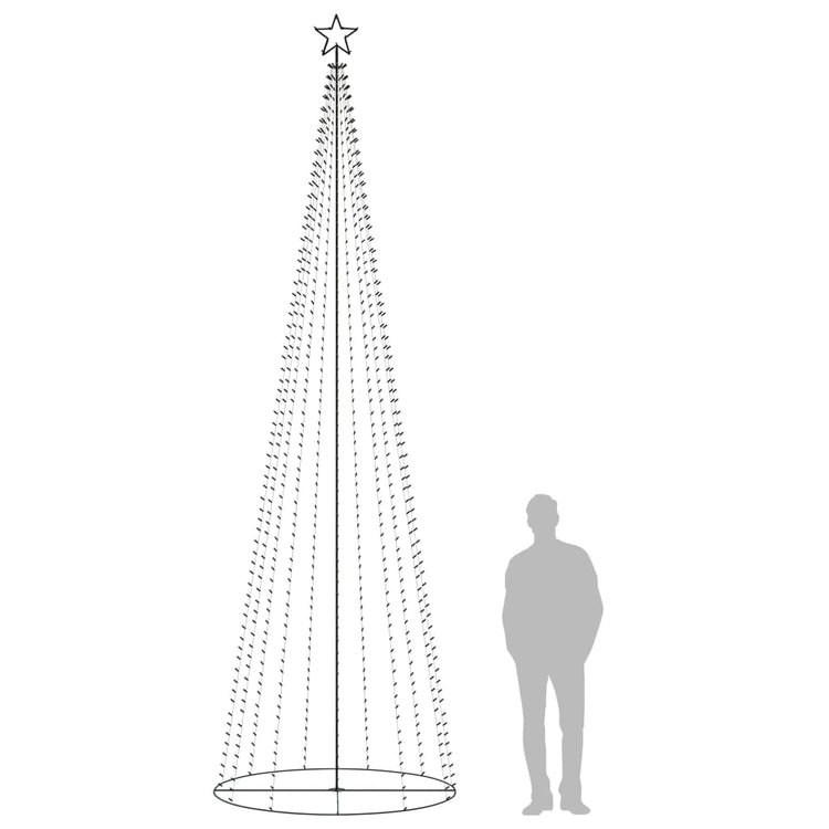 Vidaxl kegelkerstboom 752 LED multicolore 160x500 cm