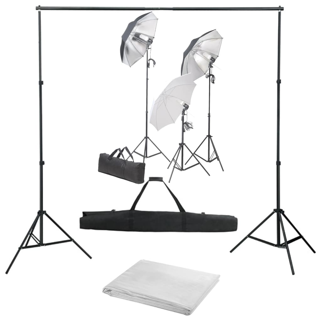 Ensemble de studio photo vidaxl avec ensemble d'éclairage et arrière-plan