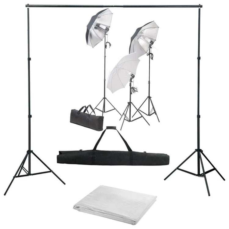 Ensemble de studio photo vidaxl avec ensemble d'éclairage et arrière-plan