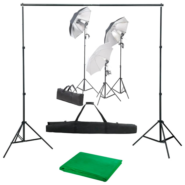 Ensemble de studio photo vidaxl avec ensemble d'éclairage et arrière-plan
