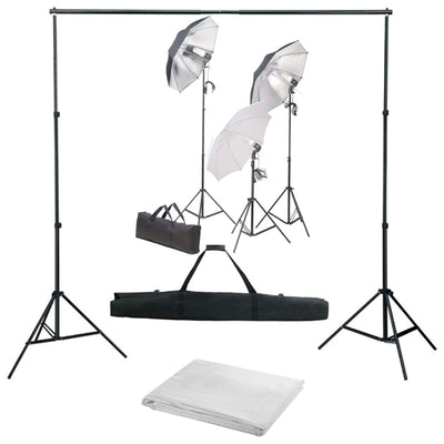 Ensemble de studio photo vidaxl avec ensemble d'éclairage et arrière-plan